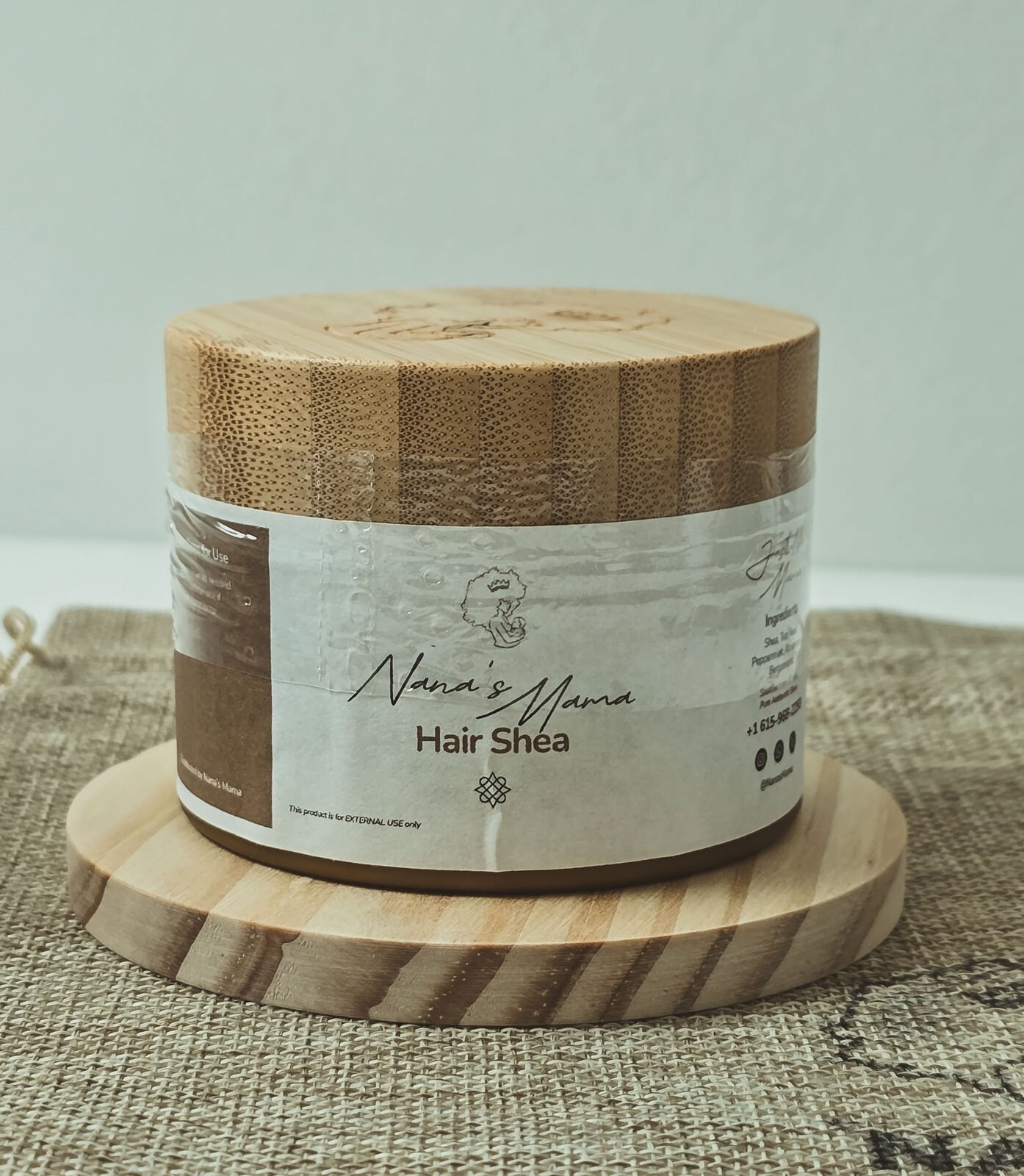 Clearing shea butter jar packaging angle