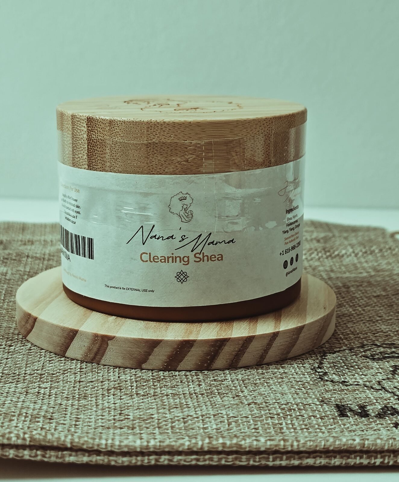 Clearing shea butter jar set