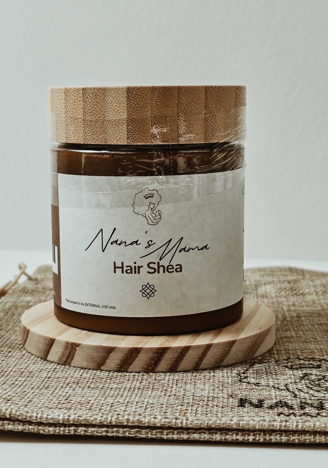 Hair shea butter jar front view