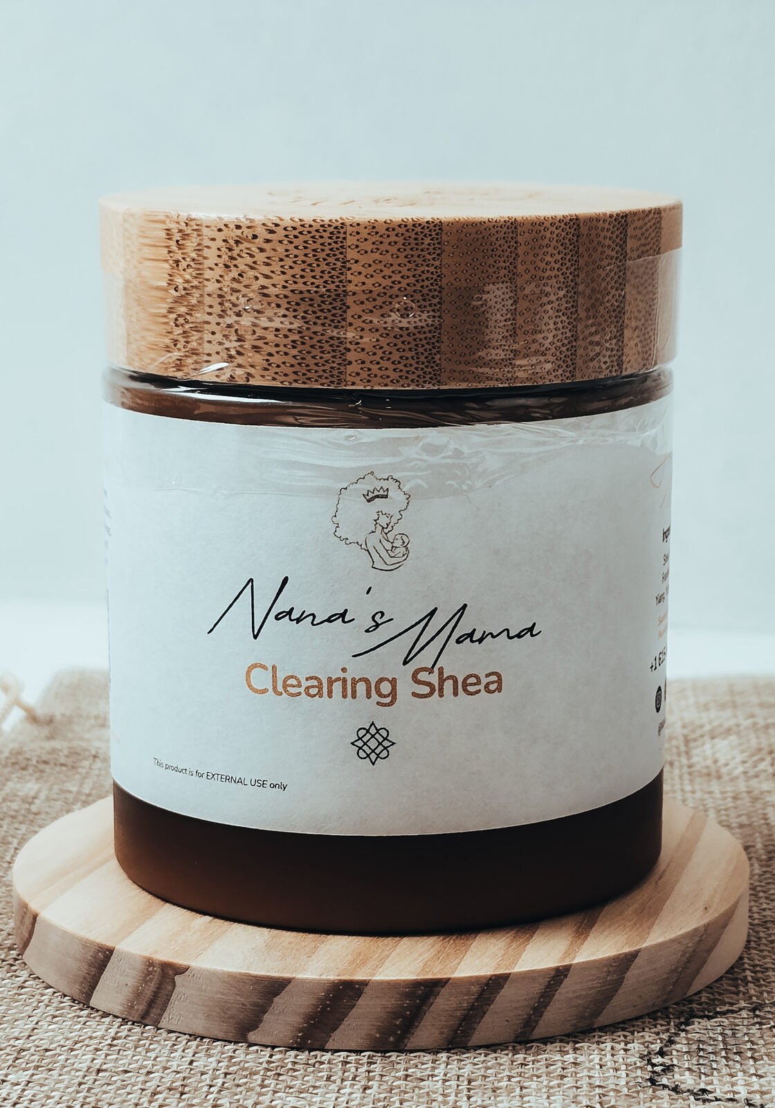 Hair shea butter jar set detail