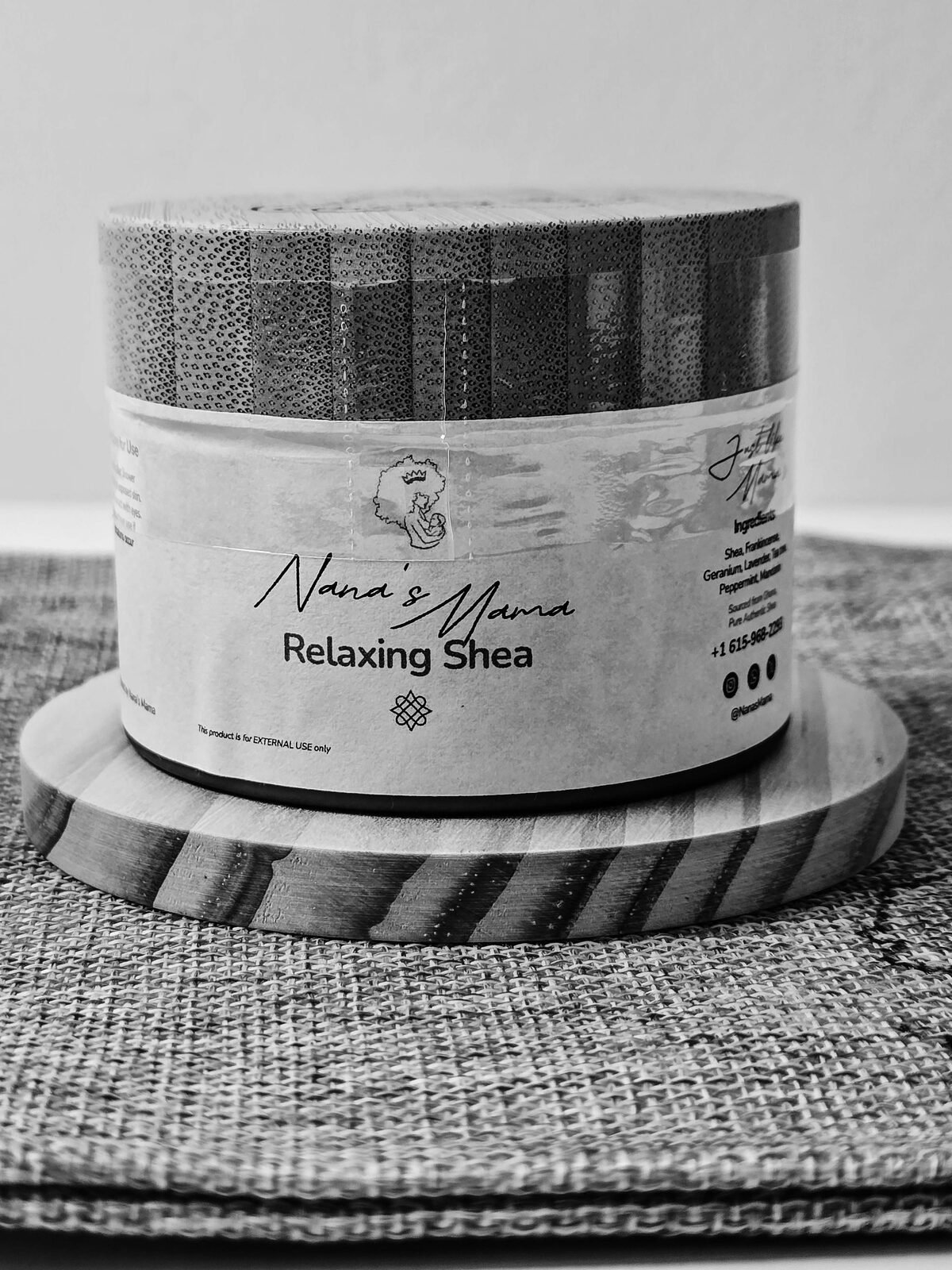 Relaxing shea butter jar