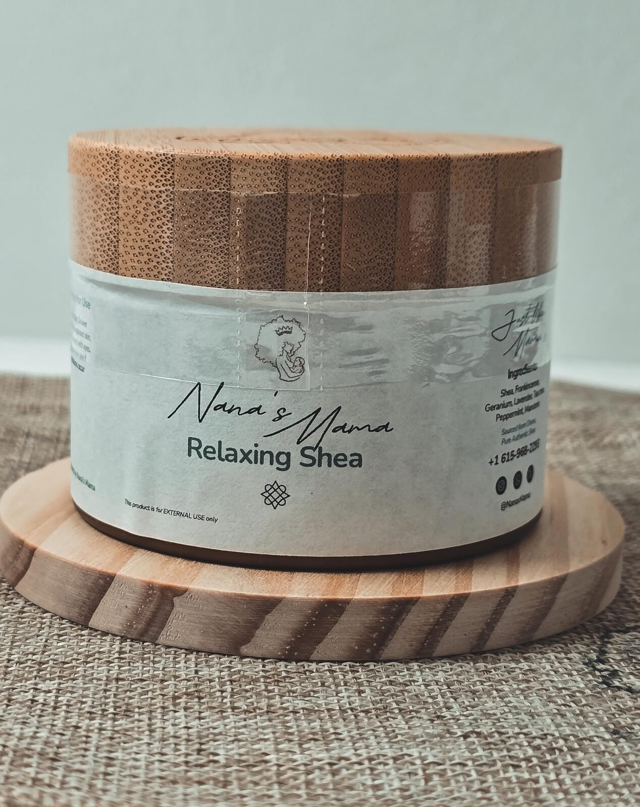 Nana's Mama shea butter jar