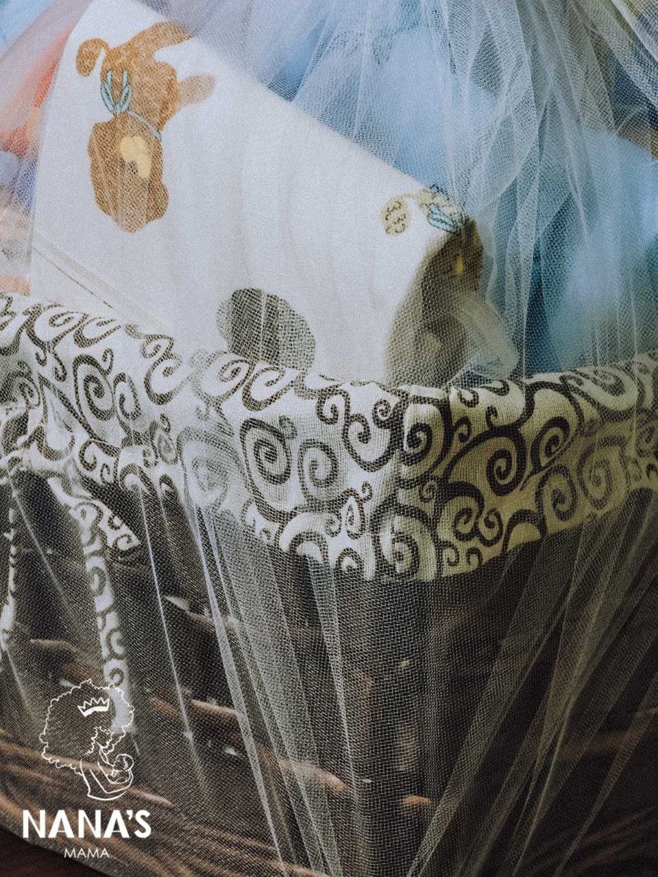 Wrapped custom gift basket with tulle